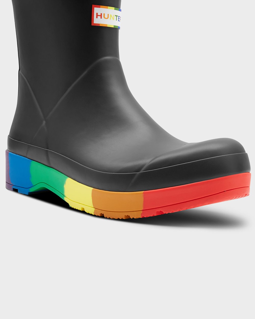 Mens Play Boots - Hunter Original Pride Heeled Rain (59KVHWZOS) - Black